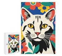1000 PCS Puzzles pour Adolescents Colorful Cute Cat Puzzle pour Adultes - Jeu Manuel - Défi Difficile - Idéal comme Cadeau 1000 PCS