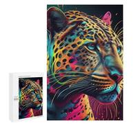 1000 PCS Puzzles pour Adolescents Colorful Jaguar Animals Puzzle, Jouet, Décoration Murale, Difficile, Original, Cadeaux d'anniversaire Et De Noël 1000 PCS