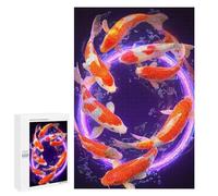 1000 PCS Puzzles pour Adolescents Colorful Koi Fish Artwork Puzzles pour Adultes - Jeu Difficile Et Stimulant À Compléter - Jouets De Jeu Stimulants 1000 PCS