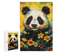 1000 PCS Puzzles pour Adolescents Colorful Panda Floral Art Puzzles pour Adultes, Jeu Familial D'analyse Et De Logique, Cadeaux Anti-Stress 1000 PCS