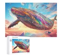 1000 PCS Puzzles pour Adolescents Colorful Whale in Sky Puzzles pour Adultes, Jeu Familial D'analyse Et De Logique, Cadeaux Anti-Stress 1000 PCS