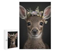 1000 PCS Puzzles pour Adolescents Cute Baby Fluffy Deer Puzzle, Jouet, Décoration Murale, Difficile, Original, Cadeaux d'anniversaire Et De Noël 1000 PCS