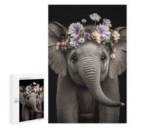 1000 PCS Puzzles pour Adolescents Cute Baby Fluffy Elephant Puzzles pour Adultes Jeux Relaxants Assemblage De Motifs Interaction Parent-Enfant 1000 PCS