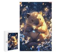 1000 PCS Puzzles pour Adolescents Cute Wombat Dreamy Artwork - Little Paws Puzzles pour Adultes Jeux Relaxants Assemblage De Motifs Interaction Parent-Enfant 1000 PCS