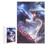 1000 PCS Puzzles pour Adolescents Dragon Confrontation Puzzle pour Adultes : Jeu De Rapidité Manuelle pour Anniversaire, Noël 1000 PCS