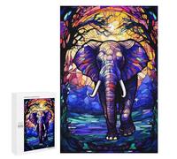 1000 PCS Puzzles pour Adolescents Elephant in The Wild Puzzle pour Adultes : Jeu De Rapidité Manuelle pour Anniversaire, Noël 1000 PCS