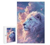 1000 PCS Puzzles pour Adolescents Enchanted Lion Sky Art Print Puzzles pour Adultes Assemblage De Motifs Stimule Le Cerveau Jeux Et Jouets Stimulants 1000 PCS