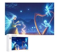 1000 PCS Puzzles pour Adolescents Enchanted Night Harp Dance Jeux De Puzzle Relaxants, Amusants Et Humoristiques : des Cadeaux d'anniversaire Et De Noël Uniques 1000 PCS