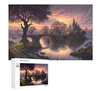 1000 PCS Puzzles pour Adolescents Enchanted Sunset Castle Puzzles pour Adultes, Jeu Familial D'analyse Et De Logique, Cadeaux Anti-Stress 1000 PCS