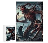 1000 PCS Puzzles pour Adolescents Evil Demon in Dark Castle Puzzles pour Adultes - Jeu Difficile Et Stimulant À Compléter - Jouets De Jeu Stimulants 1000 PCS