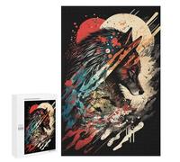 1000 PCS Puzzles pour Adolescents Fierce Wolf Puzzle pour Adultes : Jeu De Rapidité Manuelle pour Anniversaire, Noël 1000 PCS