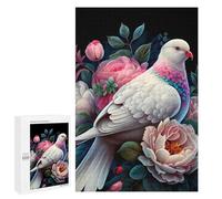 1000 PCS Puzzles pour Adolescents Floral Dove Illustration Puzzles pour Adultes, Jeu Familial D'analyse Et De Logique, Cadeaux Anti-Stress 1000 PCS