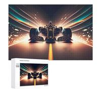 1000 PCS Puzzles pour Adolescents Formula 1 Speed Artwork -4 Casse-têtes pour Adultes, Jeux De Réflexion, Analyse Et Logique, Cadeaux De Noël Et d'anniversaire 1000 PCS
