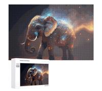 1000 PCS Puzzles pour Adolescents Galactic Elephant Majesty Puzzles pour Adultes, Jeu Familial D'analyse Et De Logique, Cadeaux Anti-Stress 1000 PCS