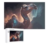 1000 PCS Puzzles pour Adolescents Galactic Horse Cosmic Artwork -1 Puzzles pour Adultes Jouets Anti-Stress Défi Difficile Cadeaux Et Anniversaires Uniques 1000 PCS