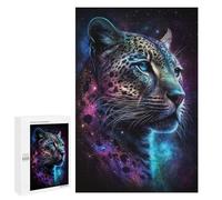 1000 PCS Puzzles pour Adolescents Galactic Leopard Portrait-11 Puzzles pour Adultes - Jeu Difficile Et Stimulant À Compléter - Jouets De Jeu Stimulants 1000 PCS