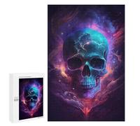 1000 PCS Puzzles pour Adolescents Galactic Skull Artwork Puzzle pour Adultes - Jeu Manuel - Défi Difficile - Idéal comme Cadeau 1000 PCS