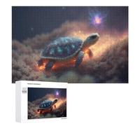 1000 PCS Puzzles pour Adolescents Galactic Turtle on Coral Reef Puzzles pour Adultes Jouets Anti-Stress Défi Difficile Cadeaux Et Anniversaires Uniques 1000 PCS