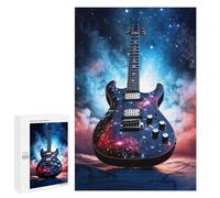 1000 PCS Puzzles pour Adolescents Galaxy Electric Guitar Artwork Puzzles pour Adultes, Jeu Familial D'analyse Et De Logique, Cadeaux Anti-Stress 1000 PCS
