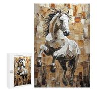 1000 PCS Puzzles pour Adolescents Galloping Horse in Dynamic Impasto Style Puzzle, Jouet, Décoration Murale, Difficile, Original, Cadeaux d'anniversaire Et De Noël 1000 PCS