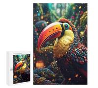 1000 PCS Puzzles pour Adolescents Glowing Toucan Bird Puzzles pour Adultes Jeux Relaxants Assemblage De Motifs Interaction Parent-Enfant 1000 PCS