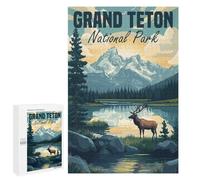 1000 PCS Puzzles pour Adolescents Grand Teton National Park Puzzle, Jouet, Décoration Murale, Difficile, Original, Cadeaux d'anniversaire Et De Noël 1000 PCS
