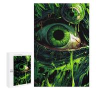 1000 PCS Puzzles pour Adolescents Green Eye Horror Poster Puzzles pour Adultes Assemblage De Motifs Stimule Le Cerveau Jeux Et Jouets Stimulants 1000 PCS