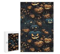 1000 PCS Puzzles pour Adolescents Halloween Pumpkin Patch Puzzles pour Adultes - Jeu Difficile Et Stimulant À Compléter - Jouets De Jeu Stimulants 1000 PCS