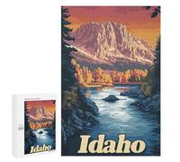 1000 PCS Puzzles pour Adolescents Idaho Mountain River Puzzles pour Adultes Jeux Relaxants Assemblage De Motifs Interaction Parent-Enfant 1000 PCS