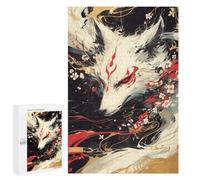 1000 PCS Puzzles pour Adolescents Japanese Fox Spirit Art Print Puzzles pour Adultes - Jeu Difficile Et Stimulant À Compléter - Jouets De Jeu Stimulants 1000 PCS