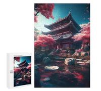 1000 PCS Puzzles pour Adolescents Japanese Garden Building Puzzle, Jouet, Décoration Murale, Difficile, Original, Cadeaux d'anniversaire Et De Noël 1000 PCS