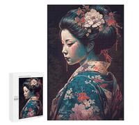 1000 PCS Puzzles pour Adolescents Japanese Geisha Puzzle pour Adultes : Jeu De Rapidité Manuelle pour Anniversaire, Noël 1000 PCS
