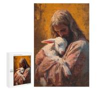 1000 PCS Puzzles pour Adolescents Jesus Holding Lamb Painting-2 Puzzles pour Adultes Assemblage De Motifs Stimule Le Cerveau Jeux Et Jouets Stimulants 1000 PCS
