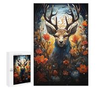 1000 PCS Puzzles pour Adolescents Magical Forest Deer Artwork Puzzles pour Adultes Assemblage De Motifs Stimule Le Cerveau Jeux Et Jouets Stimulants 1000 PCS