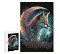 1000 PCS Puzzles pour Adolescents Magical Fox Moon Art Print Puzzles pour Adultes Assemblage De Motifs Stimule Le Cerveau Jeux Et Jouets Stimulants 1000 PCS