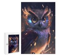 1000 PCS Puzzles pour Adolescents Magical Glowing Owl Artwork Puzzles pour Adultes - Jeu Difficile Et Stimulant À Compléter - Jouets De Jeu Stimulants 1000 PCS