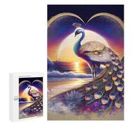 1000 PCS Puzzles pour Adolescents Magical Peacock Sunset Jeux De Puzzle Relaxants, Amusants Et Humoristiques : des Cadeaux d'anniversaire Et De Noël Uniques 1000 PCS
