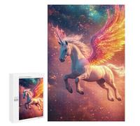 1000 PCS Puzzles pour Adolescents Magical Unicorn with Wings Puzzles pour Adultes - Jeu Difficile Et Stimulant À Compléter - Jouets De Jeu Stimulants 1000 PCS