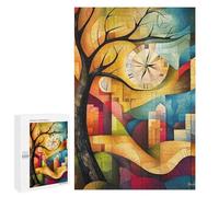 1000 PCS Puzzles pour Adolescents Modern Cubist Vision of The Persistence of Memory Puzzle, Jouet, Décoration Murale, Difficile, Original, Cadeaux d'anniversaire Et De Noël 1000 PCS