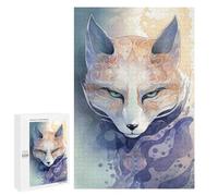 1000 PCS Puzzles pour Adolescents Mystical Kitsune Fox Mask Casse-têtes pour Adultes, Jeux De Réflexion, Analyse Et Logique, Cadeaux De Noël Et d'anniversaire 1000 PCS