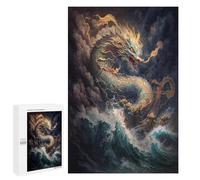 1000 PCS Puzzles pour Adolescents Mythical Sea Dragon Art Print Puzzles pour Adultes - Jeu Difficile Et Stimulant À Compléter - Jouets De Jeu Stimulants 1000 PCS