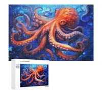 1000 PCS Puzzles pour Adolescents Oceanic Octopus Majesty-1 Jeux De Puzzle Relaxants, Amusants Et Humoristiques : des Cadeaux d'anniversaire Et De Noël Uniques 1000 PCS