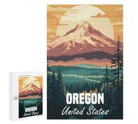 1000 PCS Puzzles pour Adolescents Oregon Mountain Landscape Puzzles pour Adultes Jeux Relaxants Assemblage De Motifs Interaction Parent-Enfant 1000 PCS