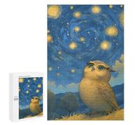 1000 PCS Puzzles pour Adolescents Owl Under Starry Night Sky Puzzle, Jouet, Décoration Murale, Difficile, Original, Cadeaux d'anniversaire Et De Noël 1000 PCS