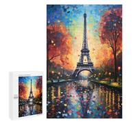 1000 PCS Puzzles pour Adolescents Paris Art Eiffel Tower Casse-têtes pour Adultes, Jeux De Réflexion, Analyse Et Logique, Cadeaux De Noël Et d'anniversaire 1000 PCS