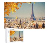 1000 PCS Puzzles pour Adolescents Paris Eiffel Tower Autumn Scenery Puzzles pour Adultes Jouets Anti-Stress Défi Difficile Cadeaux Et Anniversaires Uniques 1000 PCS