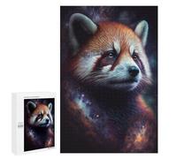 1000 PCS Puzzles pour Adolescents Red Panda Galaxy Art Print Puzzles pour Adultes - Jeu Difficile Et Stimulant À Compléter - Jouets De Jeu Stimulants 1000 PCS