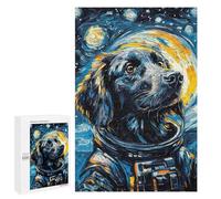 1000 PCS Puzzles pour Adolescents Retriever Astronaut Puzzle pour Adultes : Jeu De Rapidité Manuelle pour Anniversaire, Noël 1000 PCS