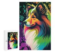 1000 PCS Puzzles pour Adolescents Shetland Sheepdog Color Puzzle, Jouet, Décoration Murale, Difficile, Original, Cadeaux d'anniversaire Et De Noël 1000 PCS
