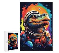 1000 PCS Puzzles pour Adolescents Space Dinosaur Astronaut Art Print -1 Puzzles pour Adultes - Jeu Difficile Et Stimulant À Compléter - Jouets De Jeu Stimulants 1000 PCS